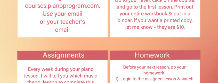 Online Music Theory Steps