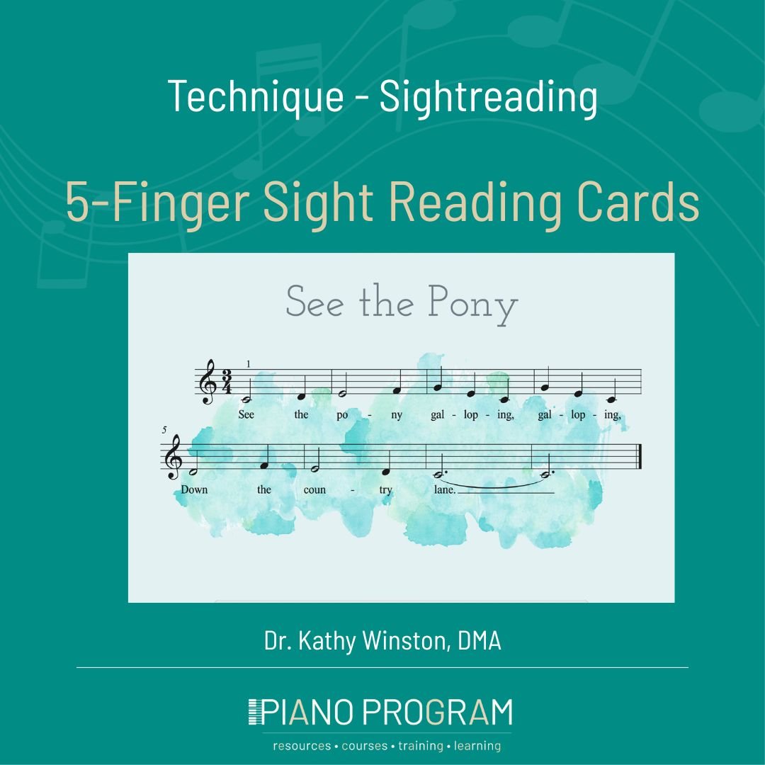 5-Finger Sight Reading Cards